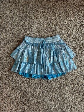 Sassy Shortcake Shimmer Tiered Skirt-Blue